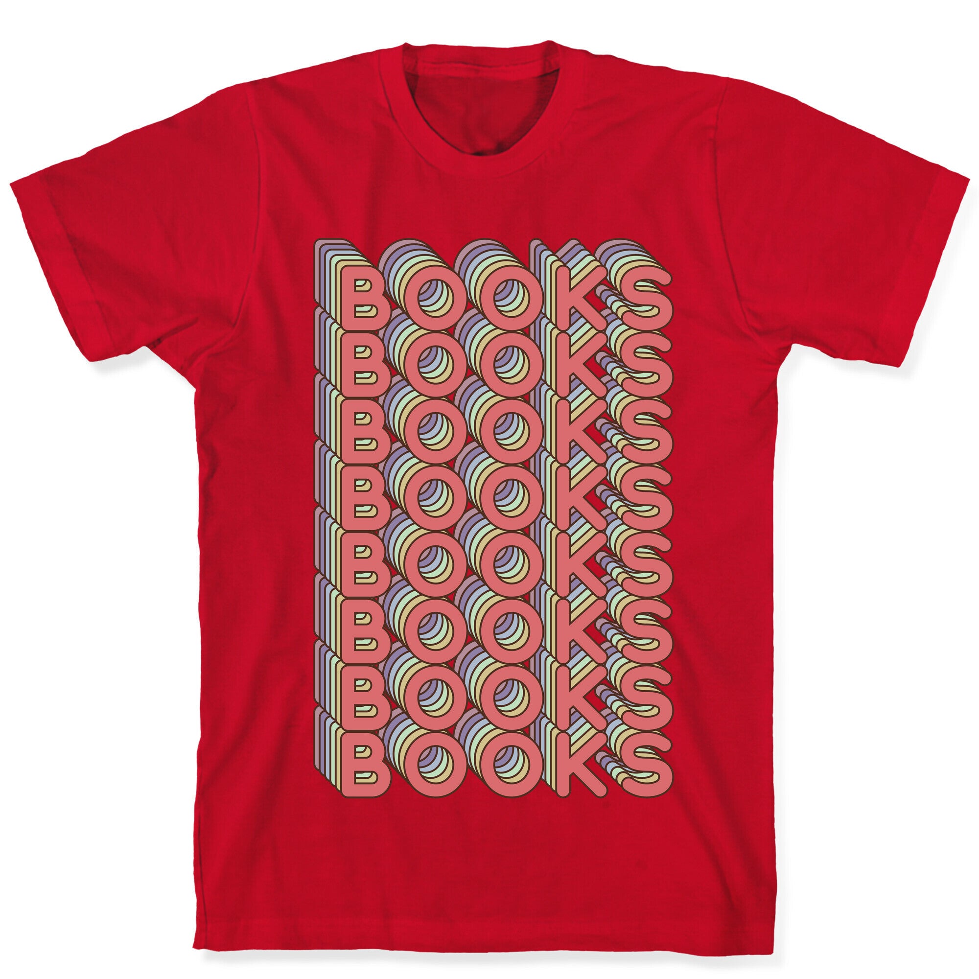 Books Retro Rainbow  T-Shirt