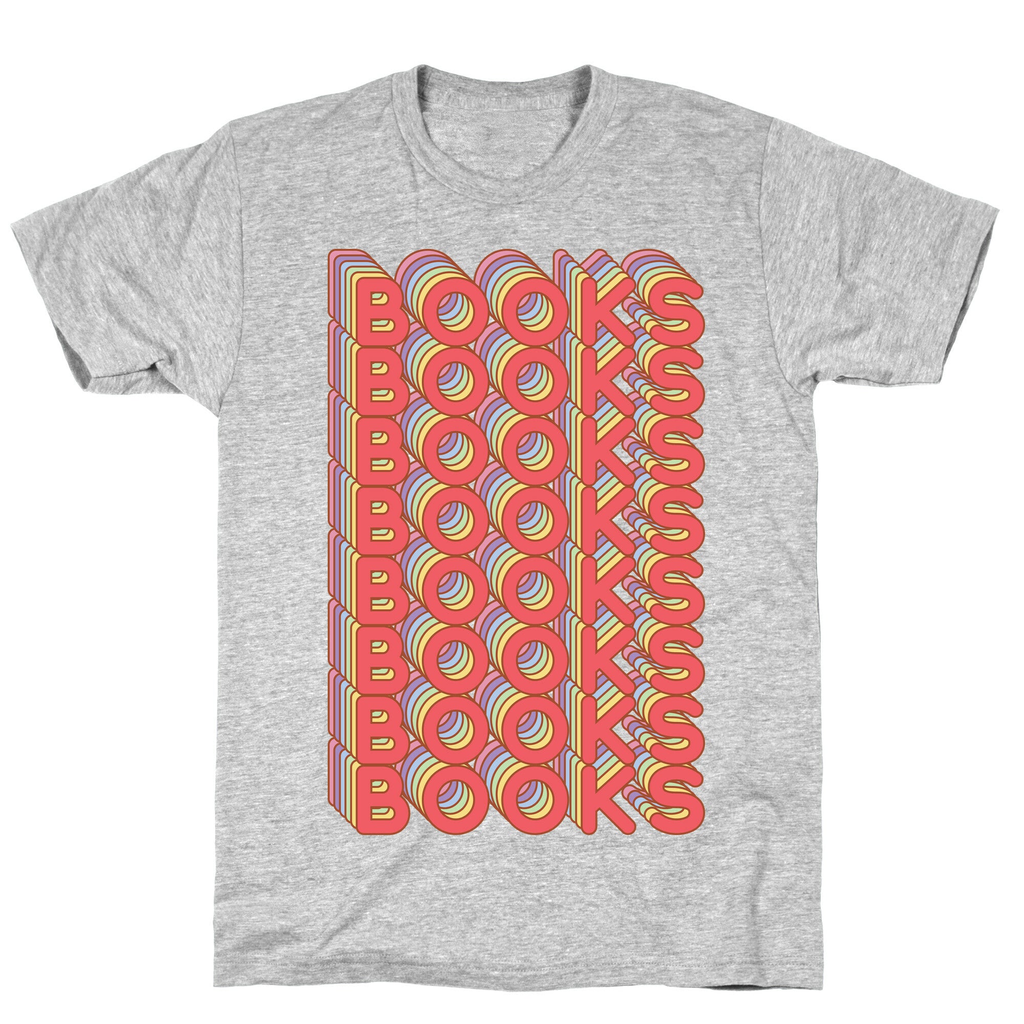 Books Retro Rainbow  T-Shirt
