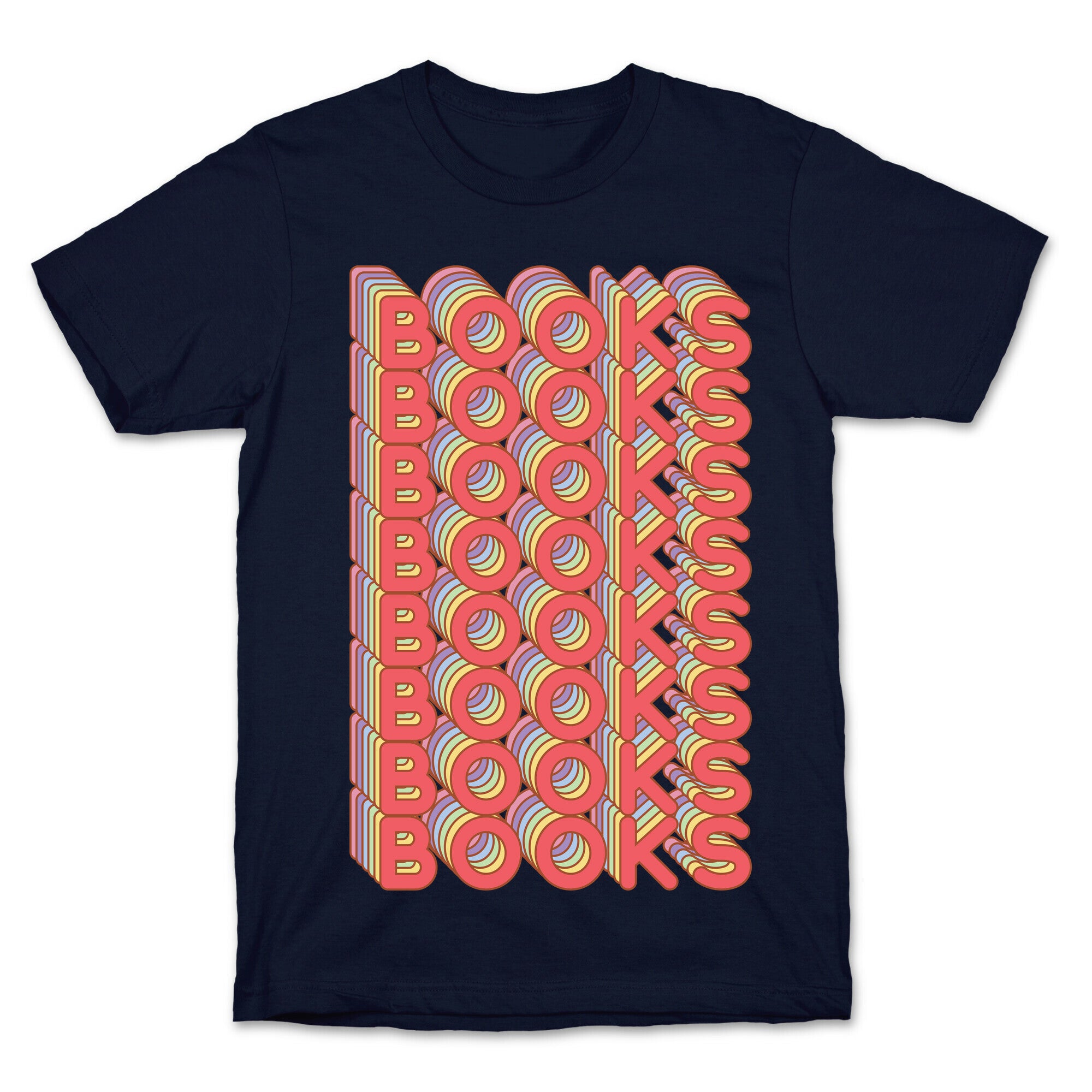Books Retro Rainbow  T-Shirt