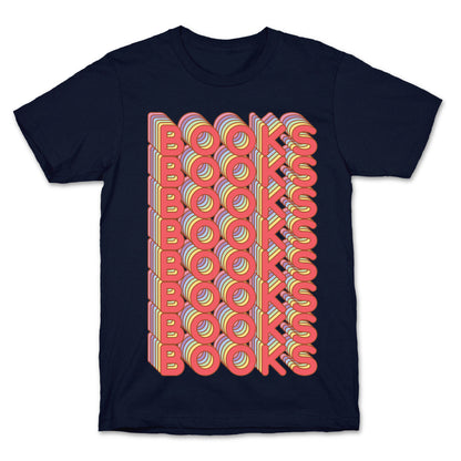 Books Retro Rainbow  T-Shirt