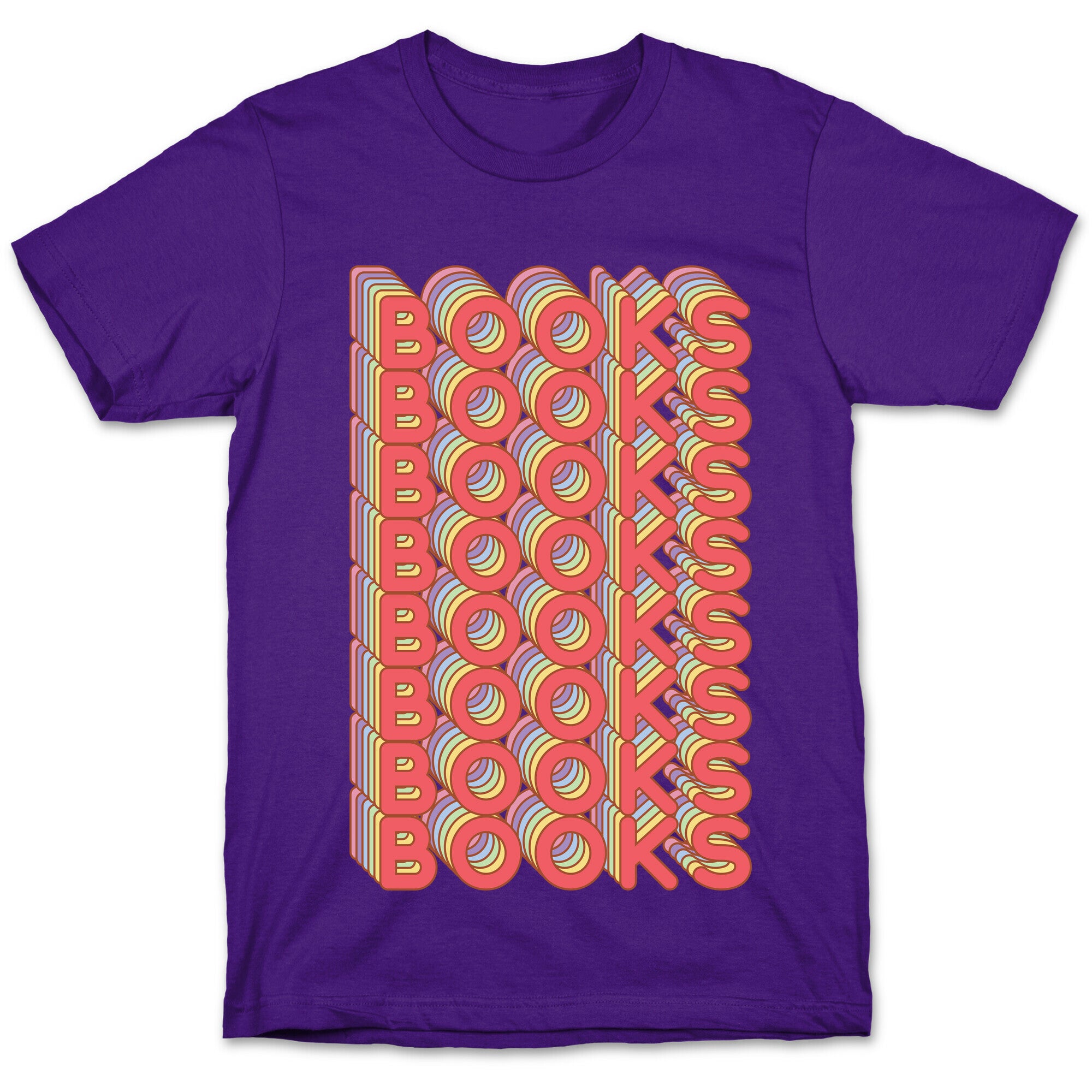 Books Retro Rainbow  T-Shirt