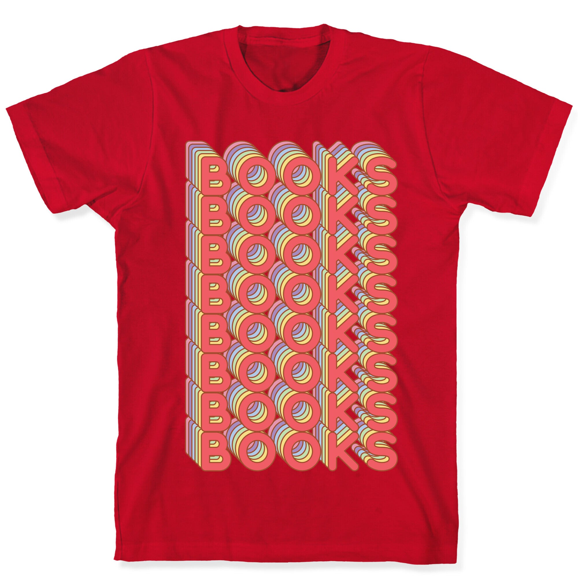 Books Retro Rainbow  T-Shirt