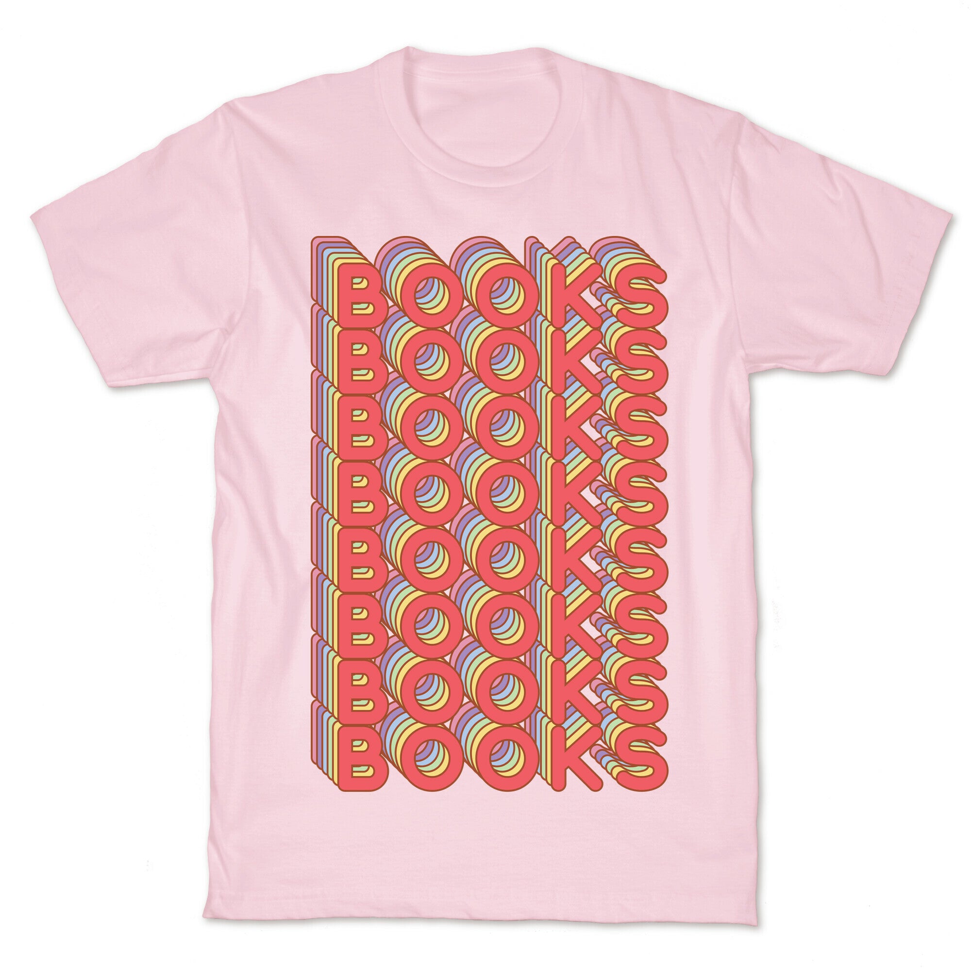 Books Retro Rainbow  T-Shirt
