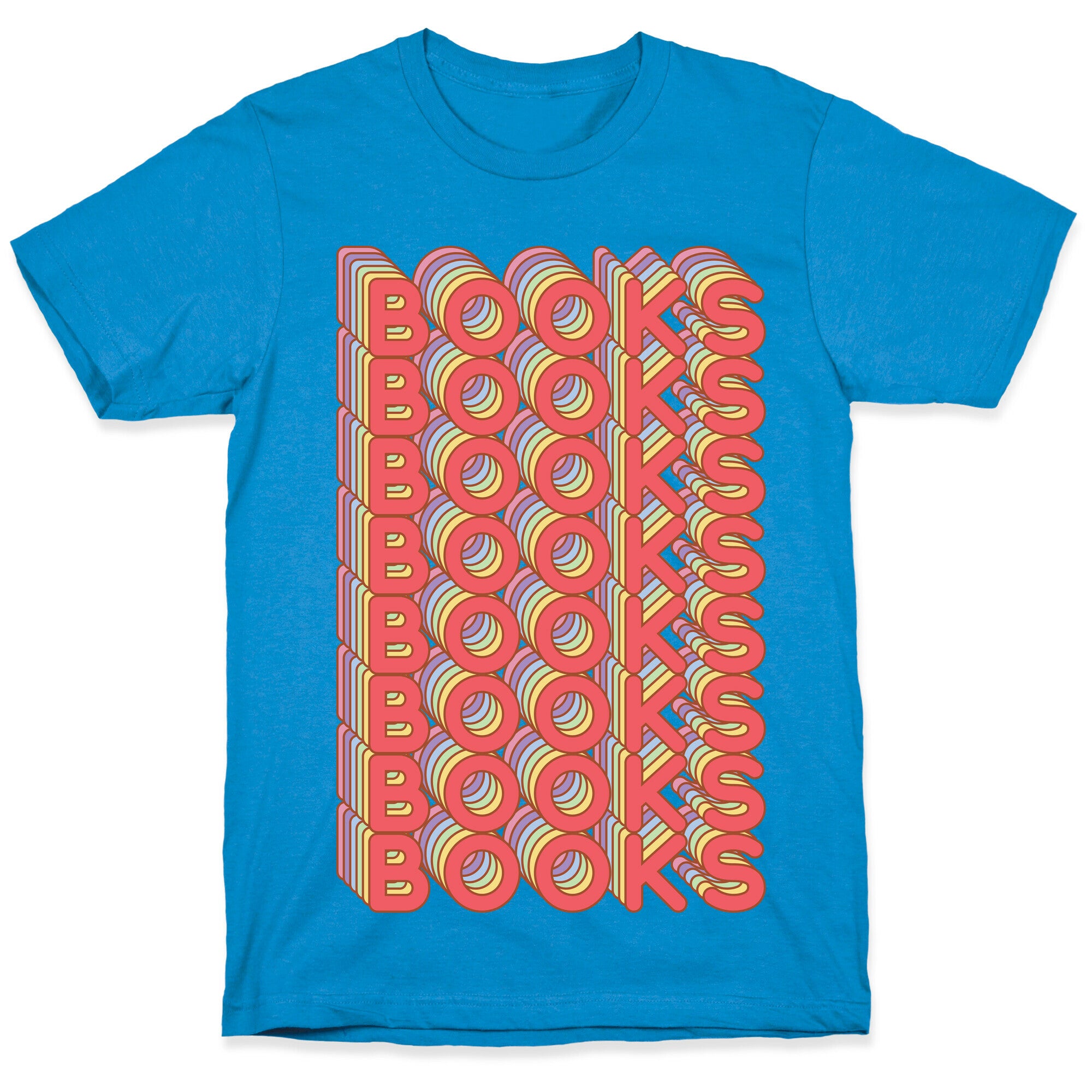 Books Retro Rainbow  T-Shirt