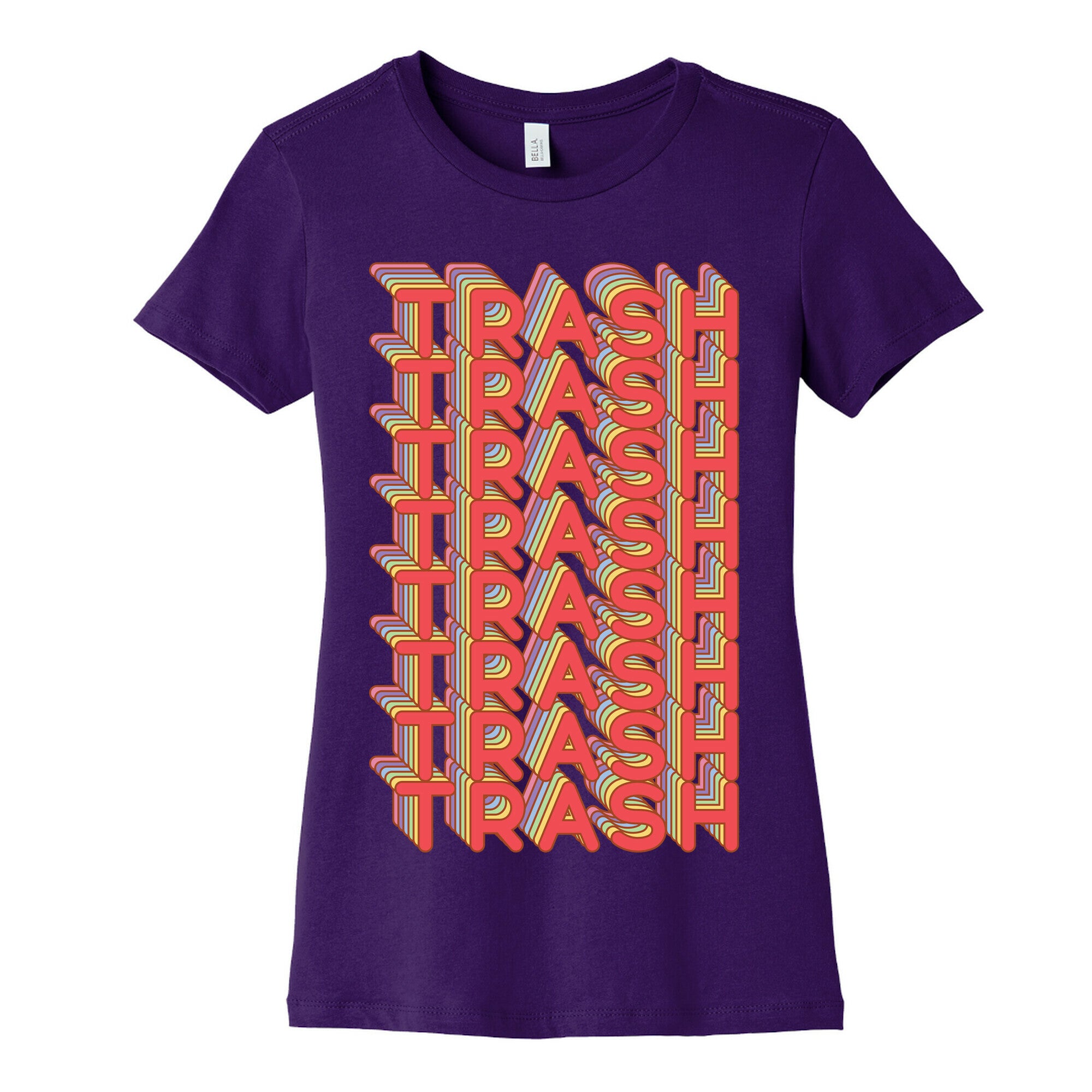 Trash Retro Rainbow Women's Cotton Tee