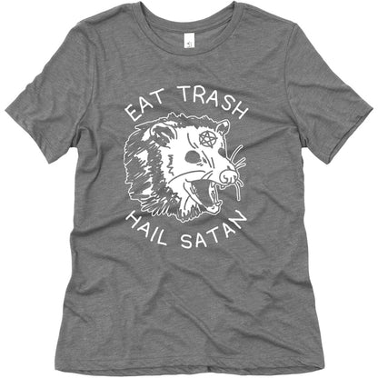 Eat Trash Hail Satan Possum Women's Triblend Tee