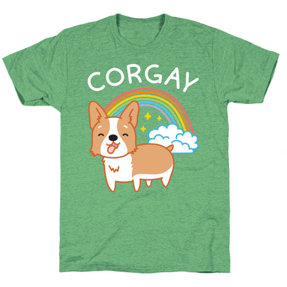 Corgay Gay Corgi  Unisex Triblend Tee