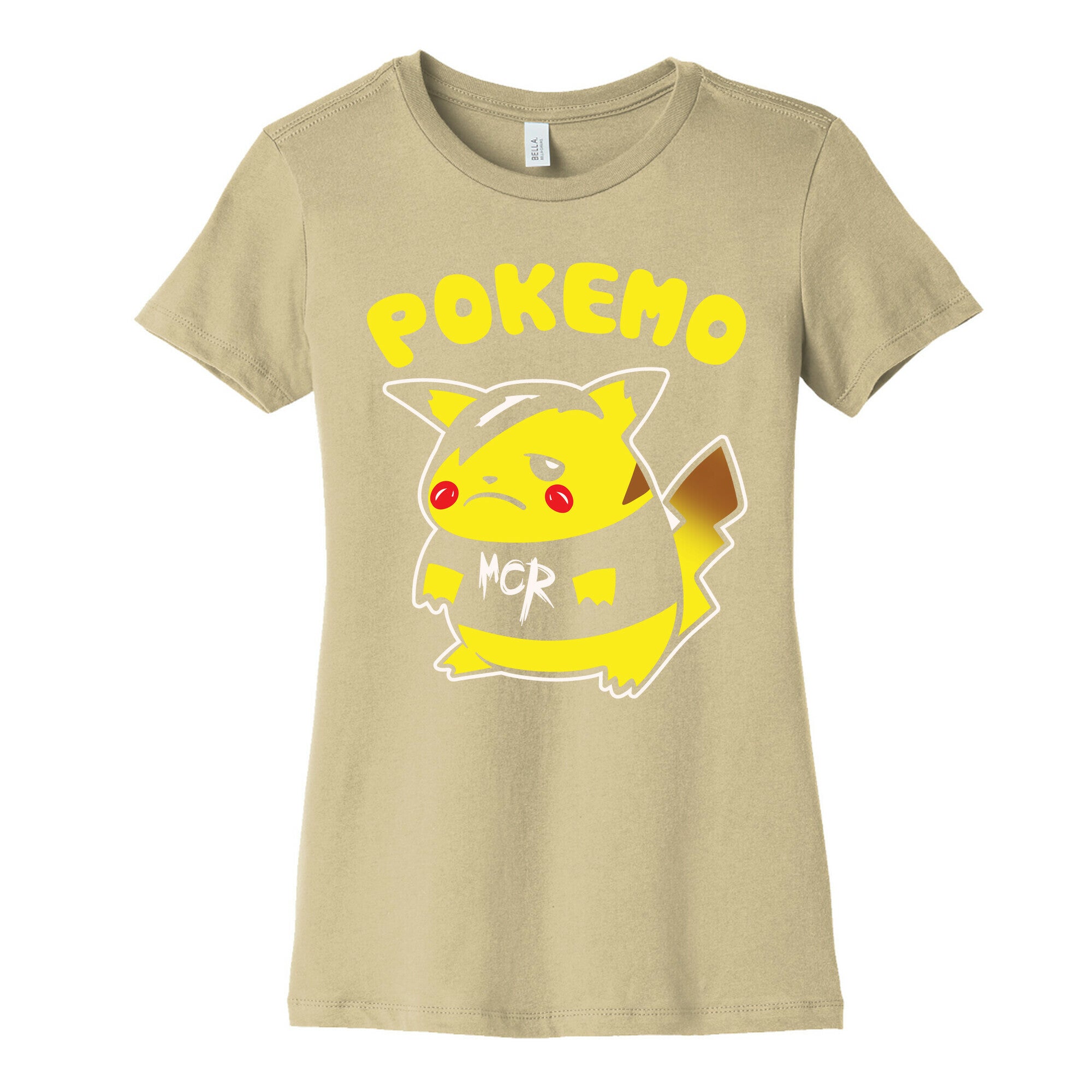 Pokemo Parody White Print Women's Cotton Tee