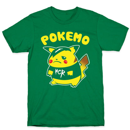 Pokemo Parody White Print T-Shirt