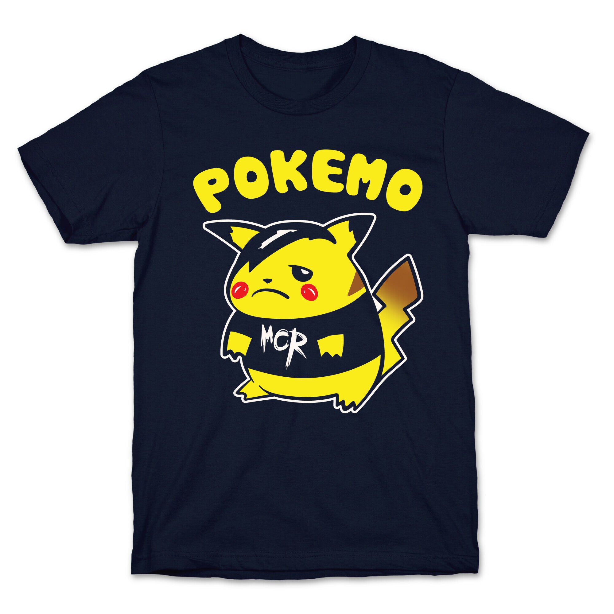 Pokemo Parody White Print T-Shirt
