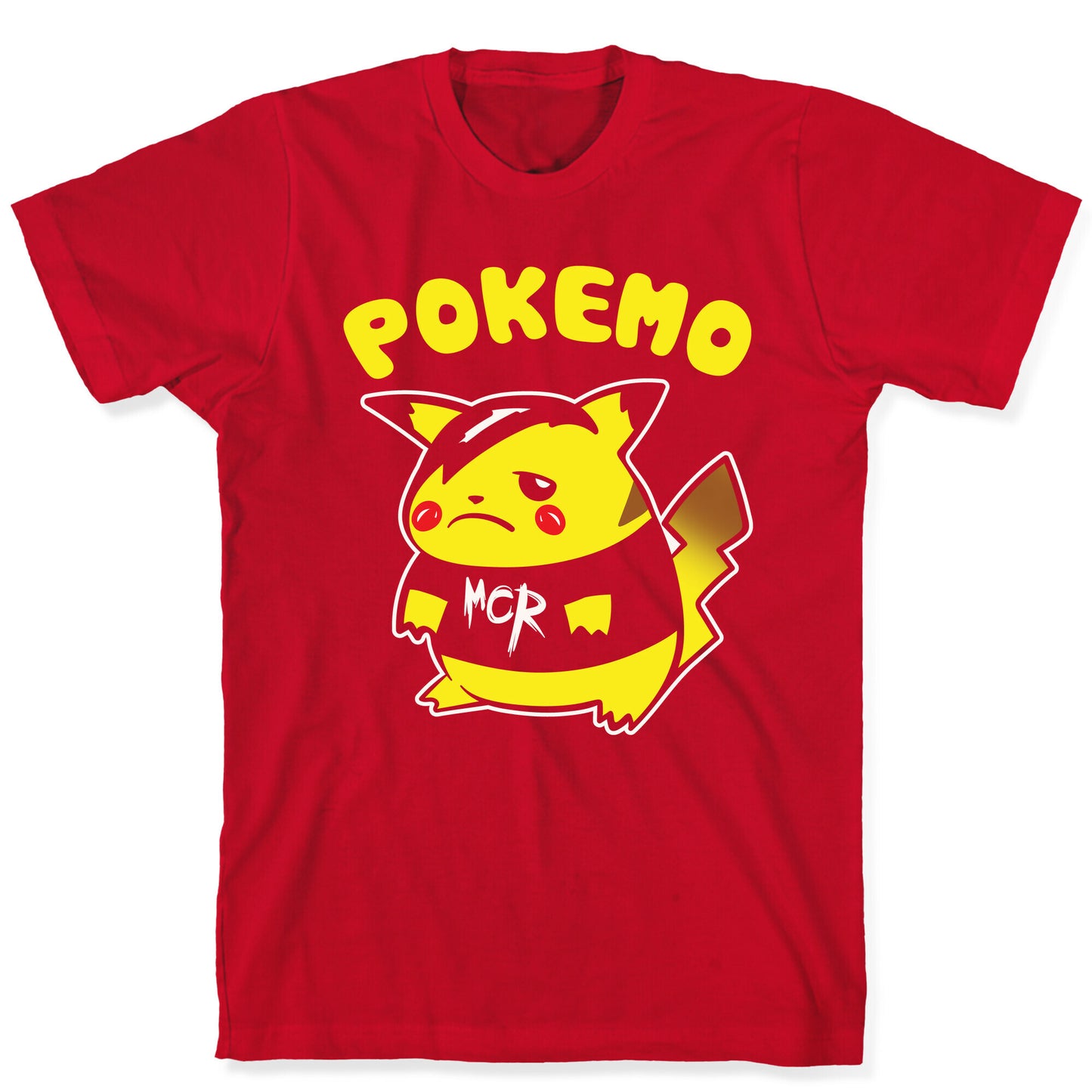 Pokemo Parody White Print T-Shirt