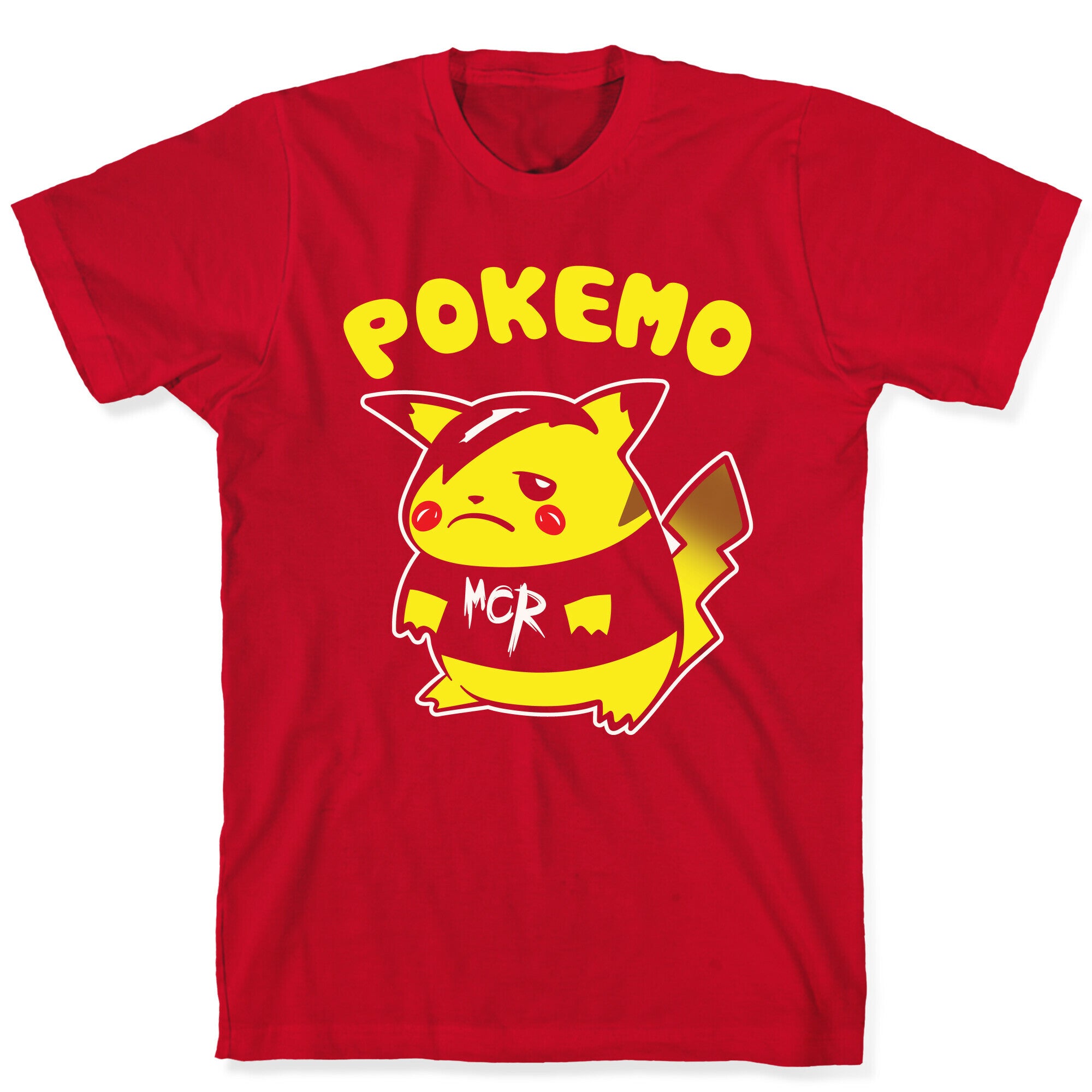Pokemo Parody White Print T-Shirt