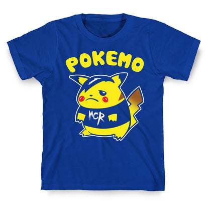 Pokemo Parody White Print T-Shirt