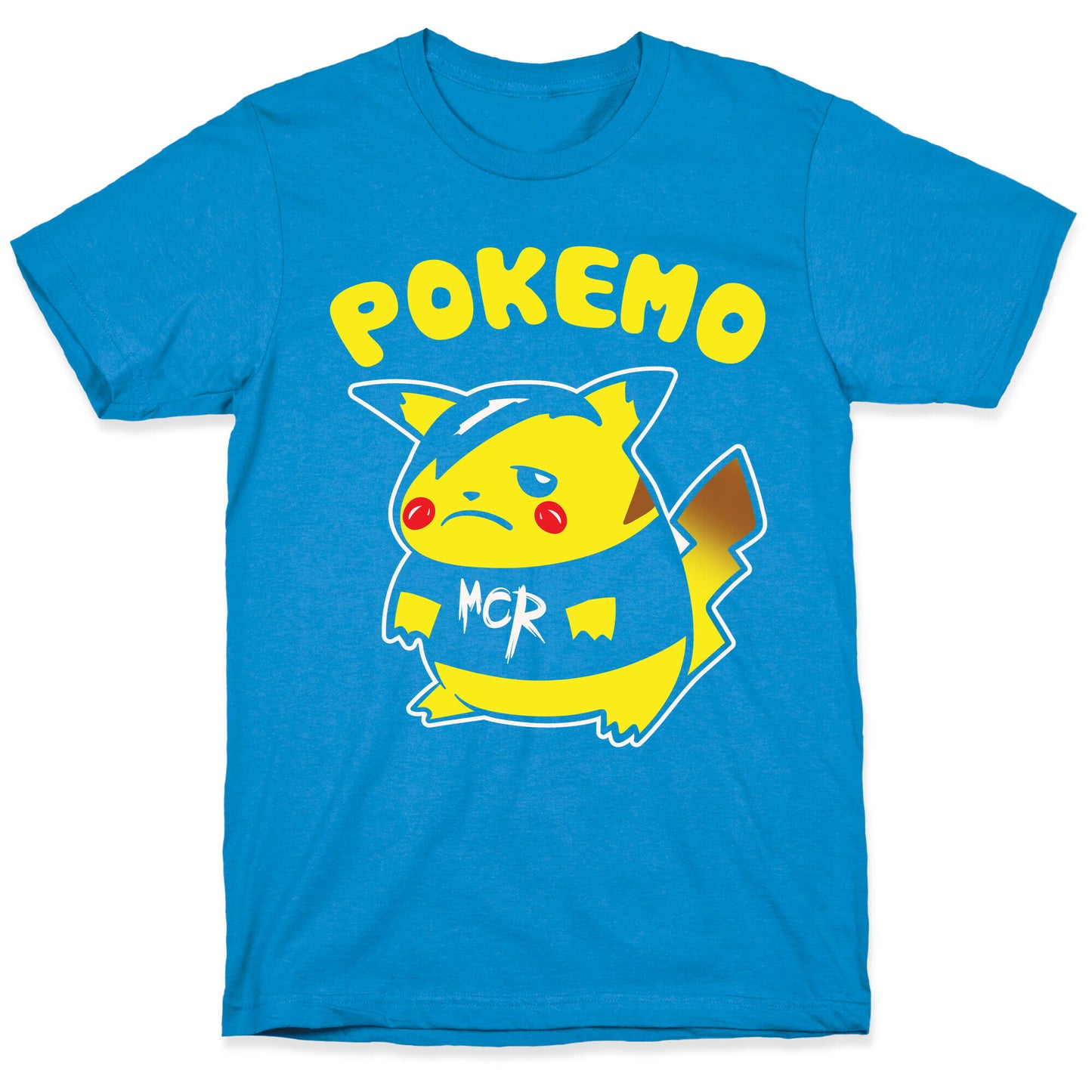 Pokemo Parody White Print T-Shirt