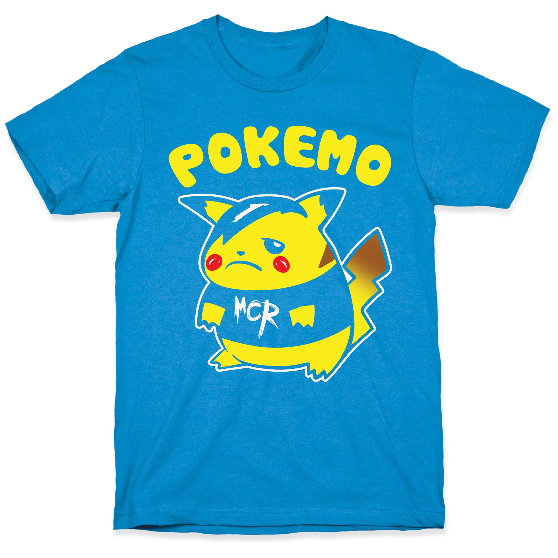 Pokemo Parody White Print T-Shirt