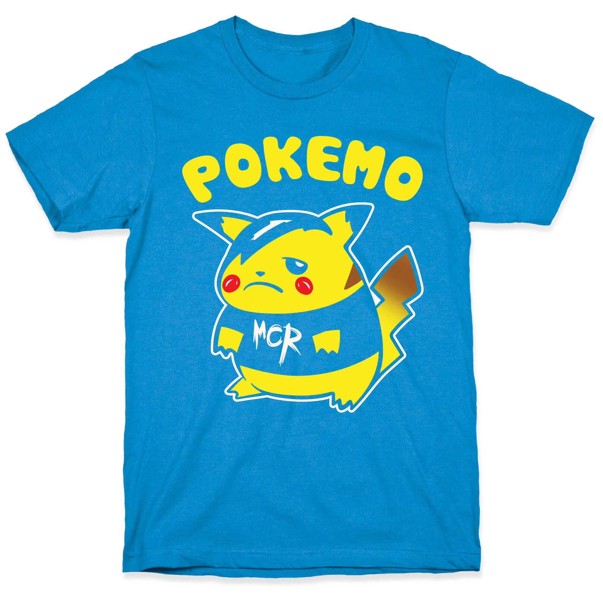 Pokemo Parody White Print T-Shirt
