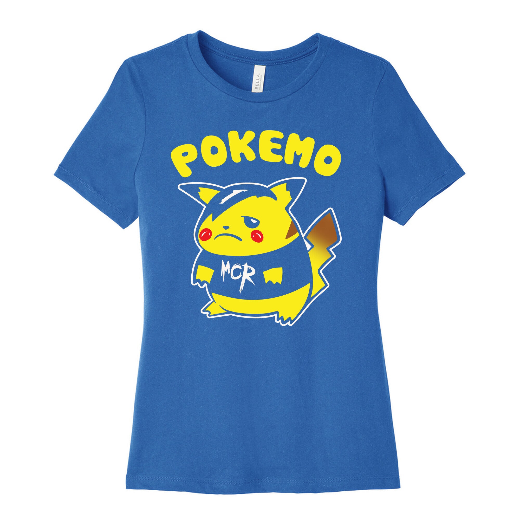 Pokemo Parody White Print Women's Cotton Tee