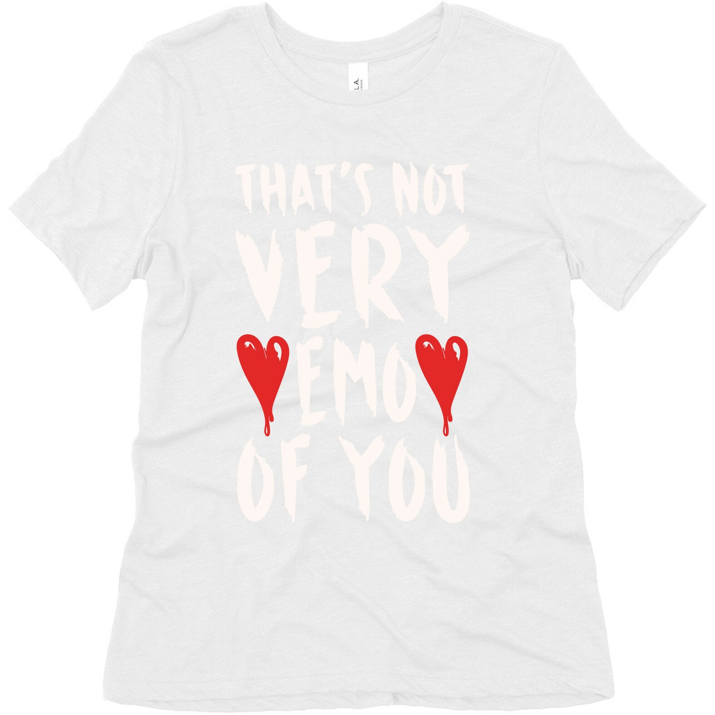 That's Not Very Emo of You White Print Women's Triblend Tee