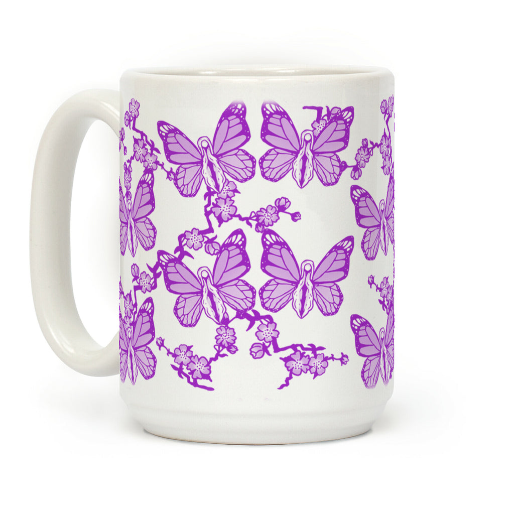 Butterfly Vagina Pattern Coffee Mug