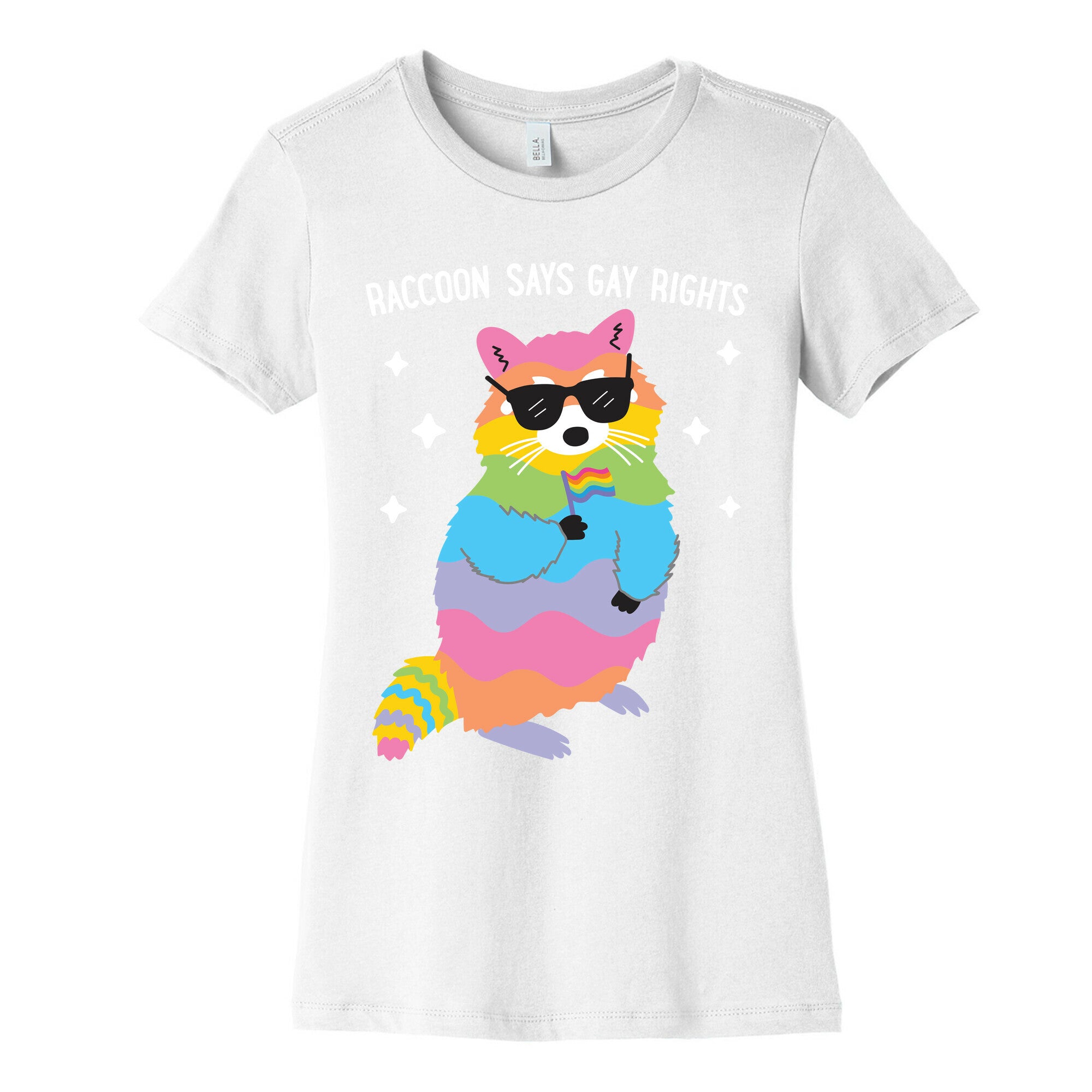 Raccoon Says Gay Rights Women's Cotton Tee