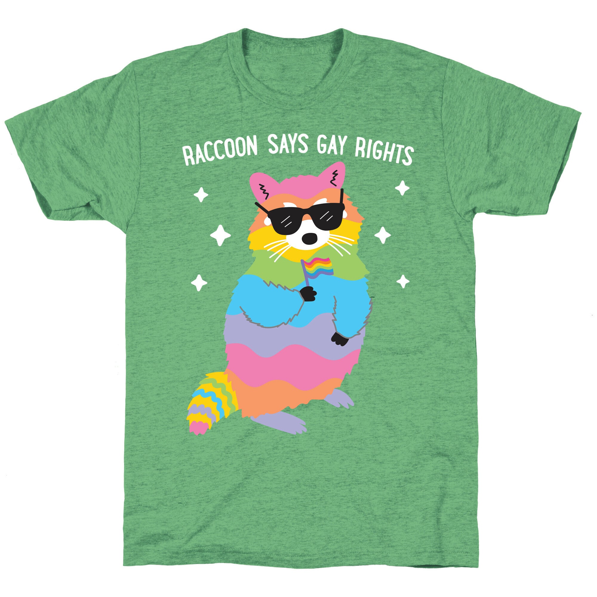 Raccoon Says Gay Rights Unisex Triblend Tee
