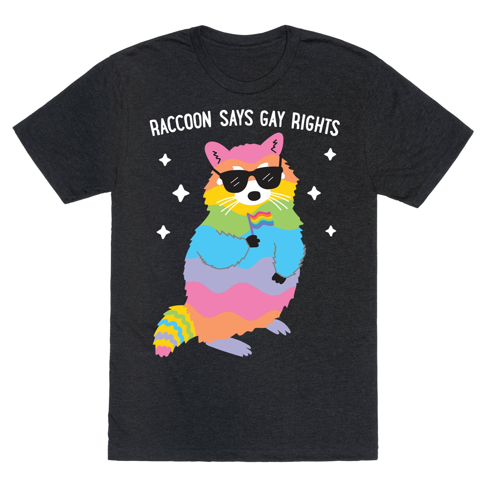 Raccoon Says Gay Rights Unisex Triblend Tee