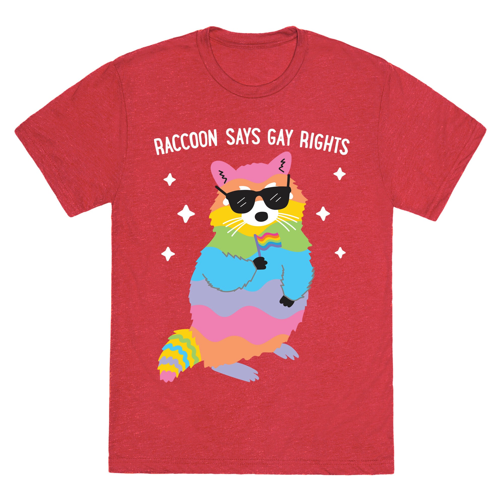 Raccoon Says Gay Rights Unisex Triblend Tee