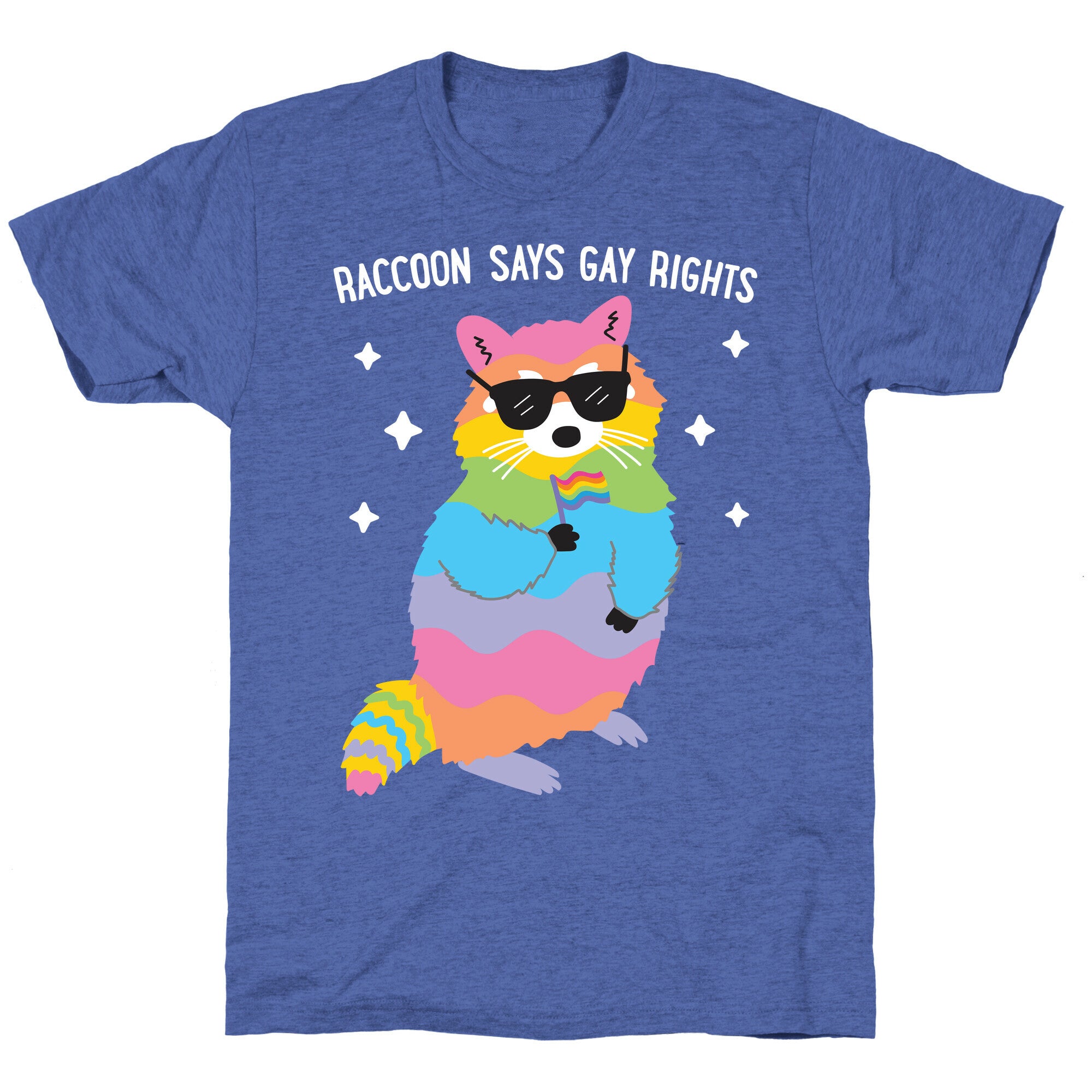 Raccoon Says Gay Rights Unisex Triblend Tee