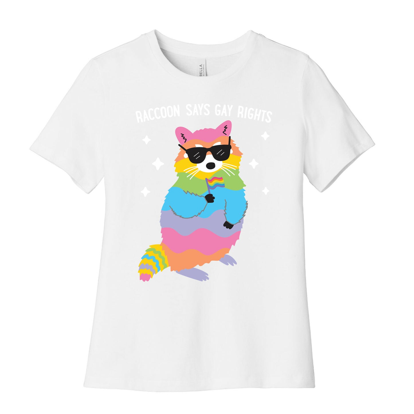 Raccoon Says Gay Rights Women's Cotton Tee