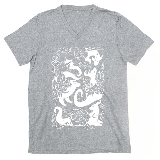 Succulent Dragons V-Neck