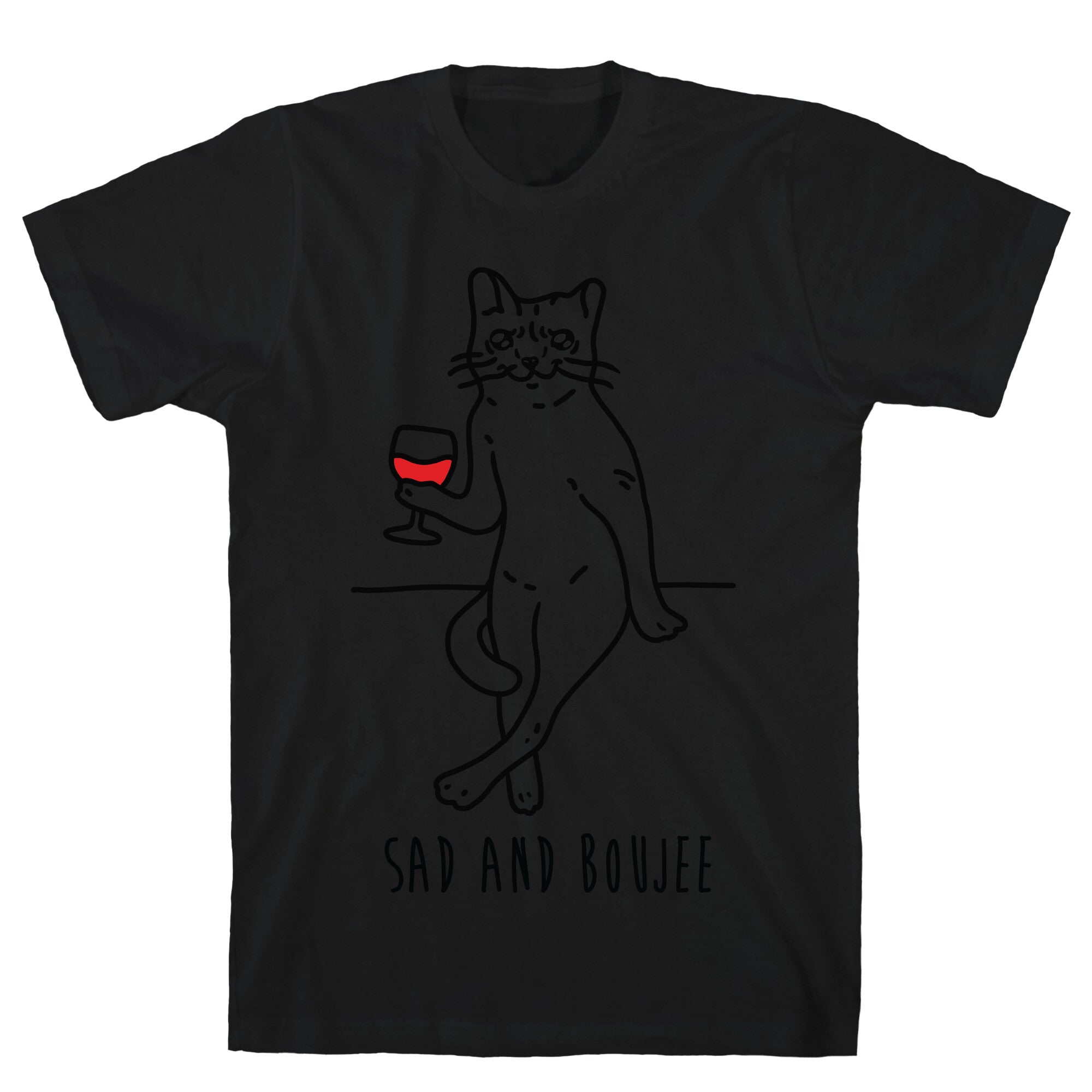 Sad and Boujee Crying Cat T-Shirt