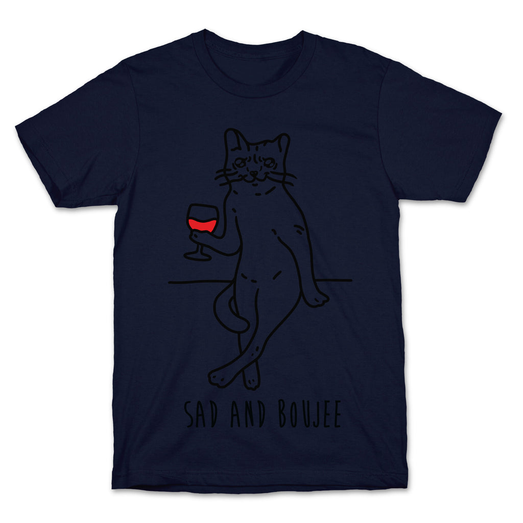 Sad and Boujee Crying Cat T-Shirt