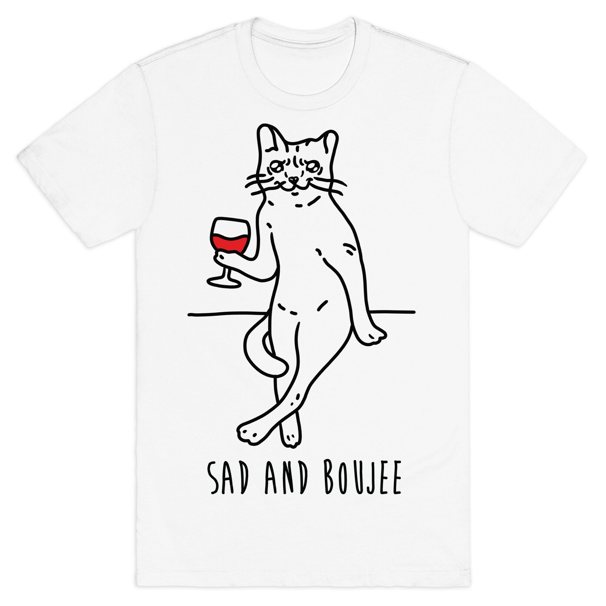 Sad and Boujee Crying Cat T-Shirt