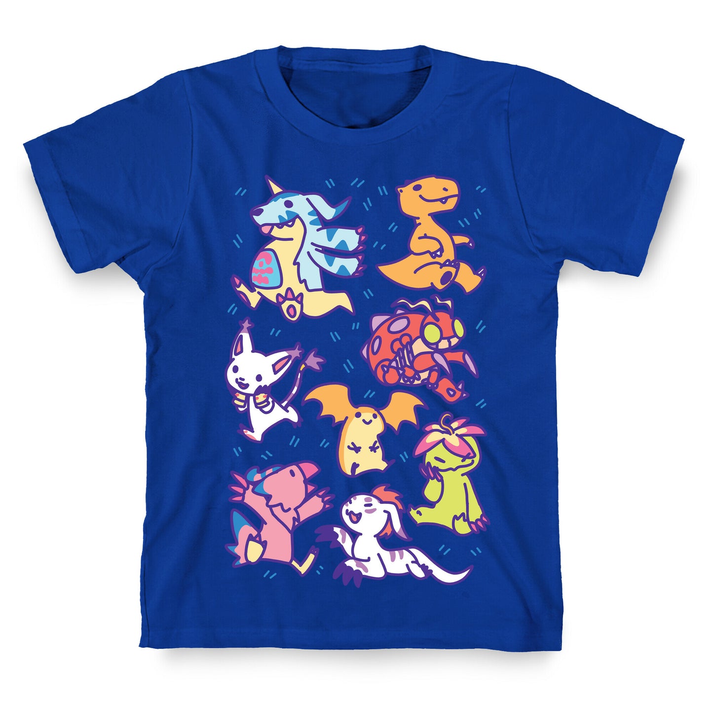 Digital Monsters Pattern T-Shirt