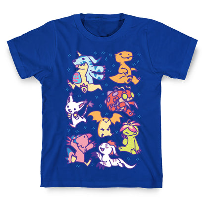 Digital Monsters Pattern T-Shirt