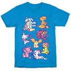 Digital Monsters Pattern T-Shirt