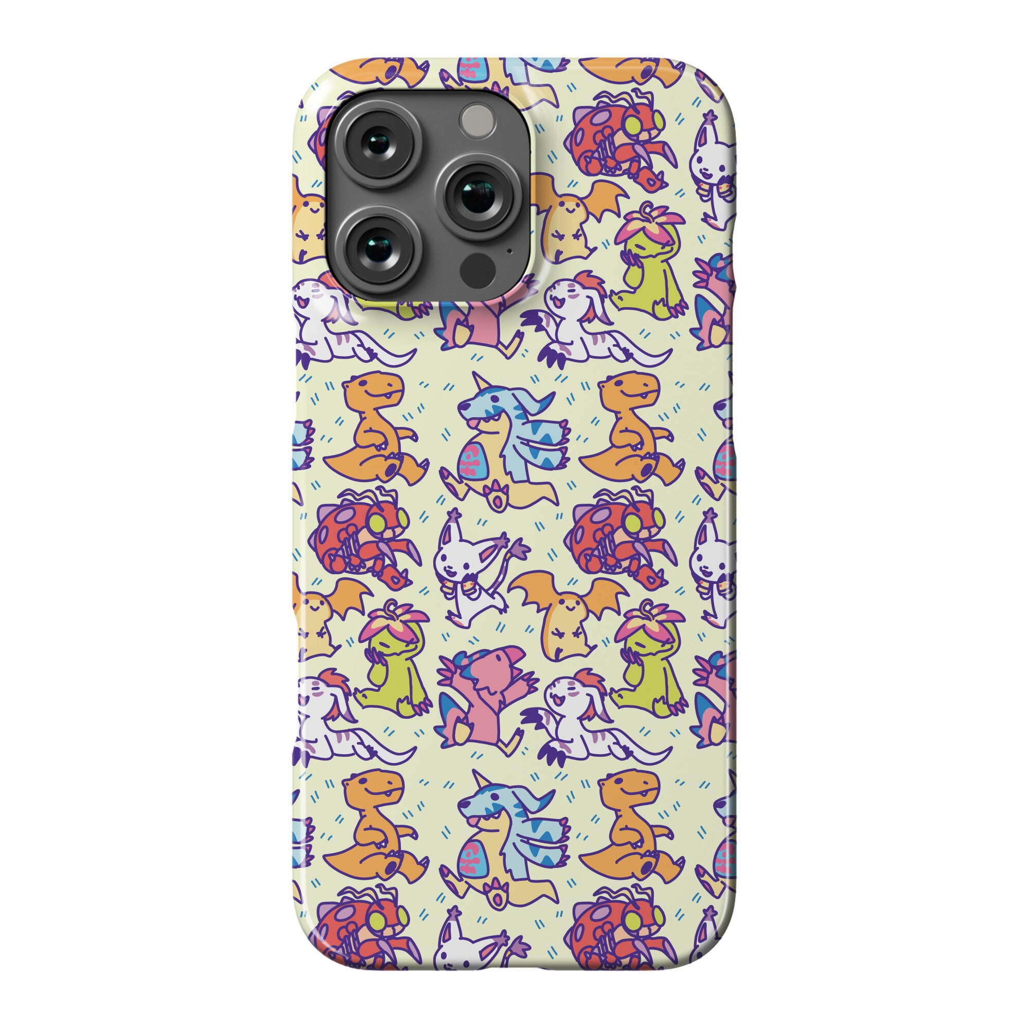 Digital Monsters Pattern Phone Case