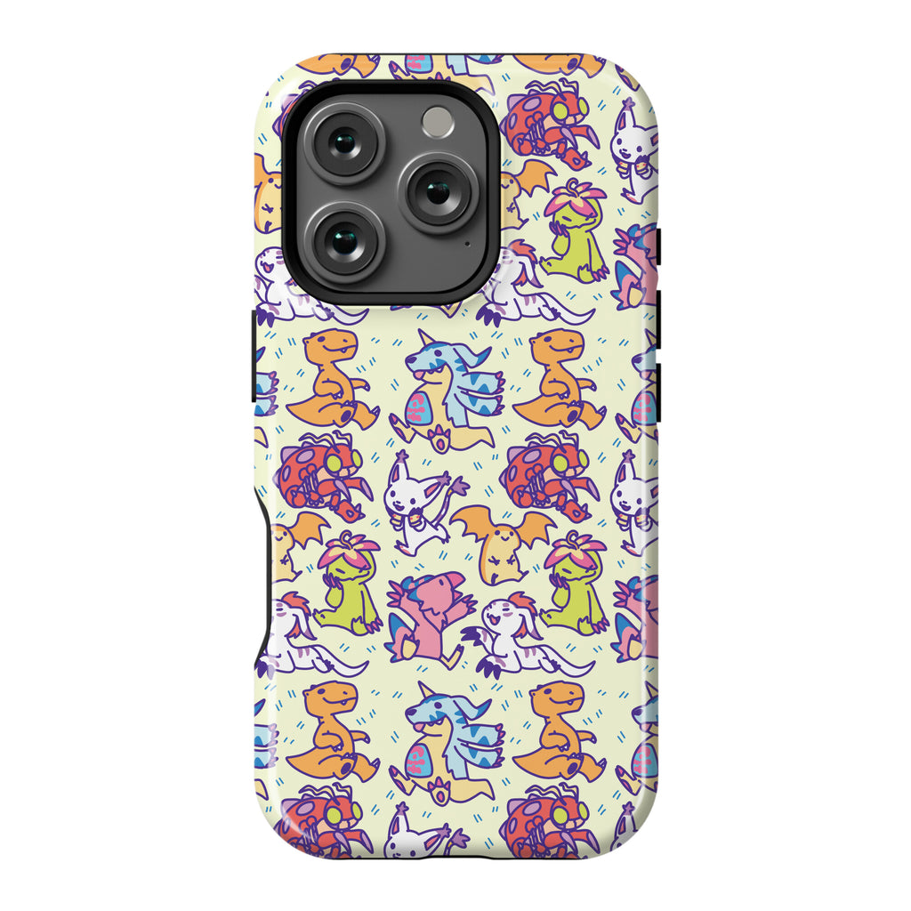 Digital Monsters Pattern Phone Case