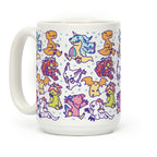 Digital Monsters Pattern Coffee Mug