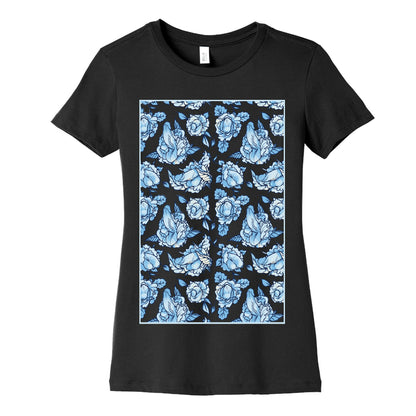 Floral Penis Pattern Women's Cotton Tee