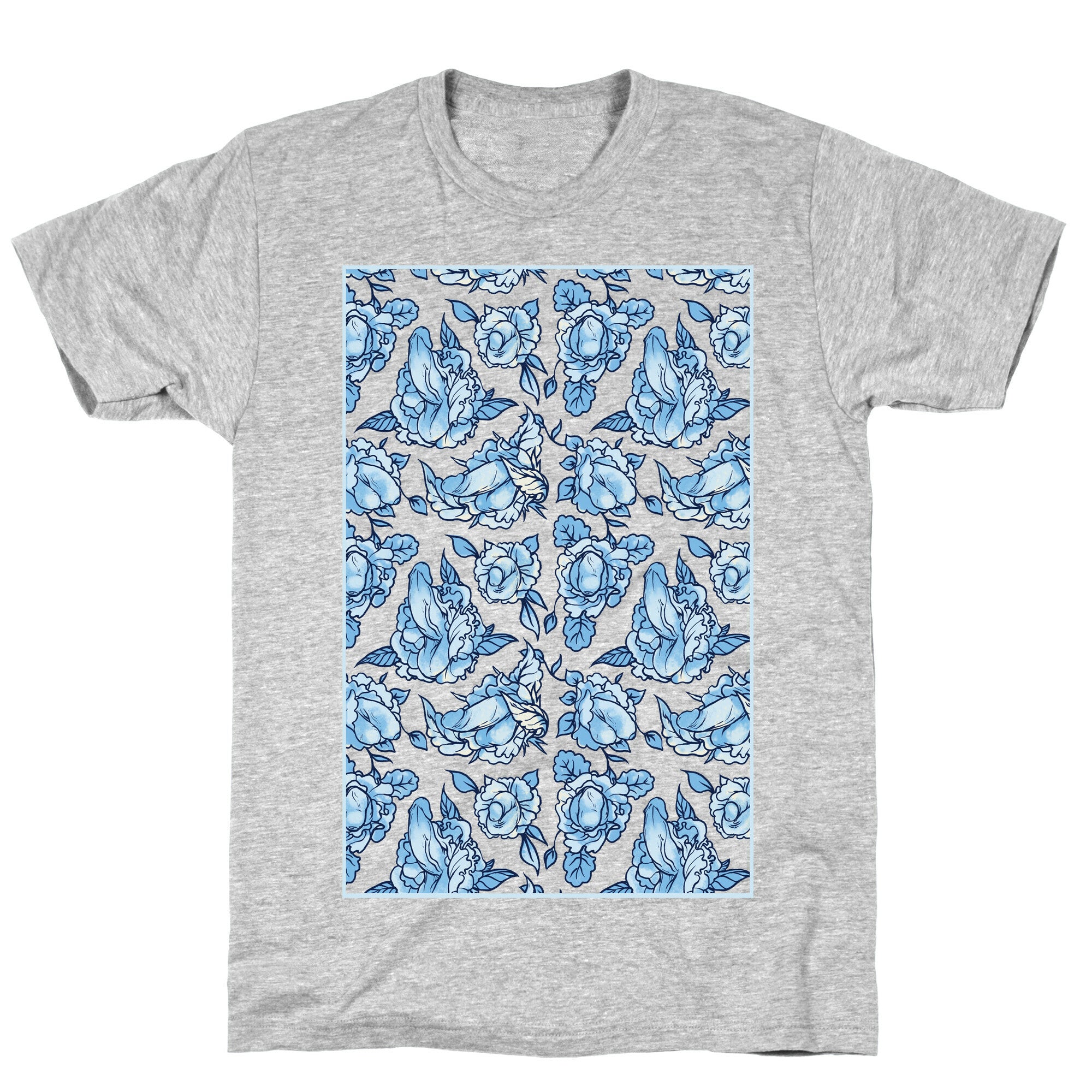 Floral Penis Pattern T-Shirt