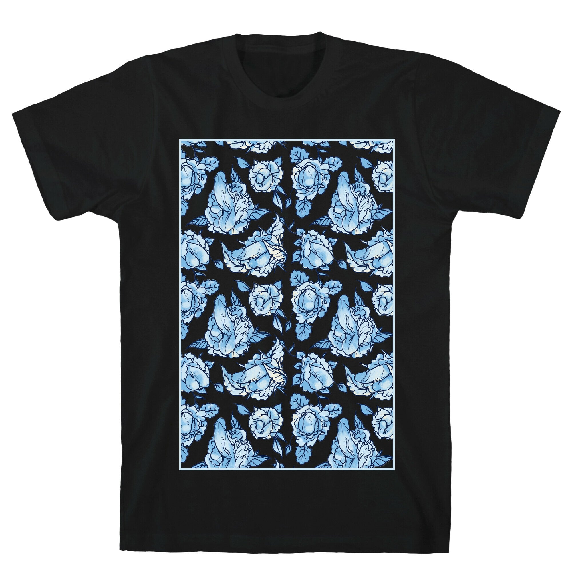 Floral Penis Pattern T-Shirt