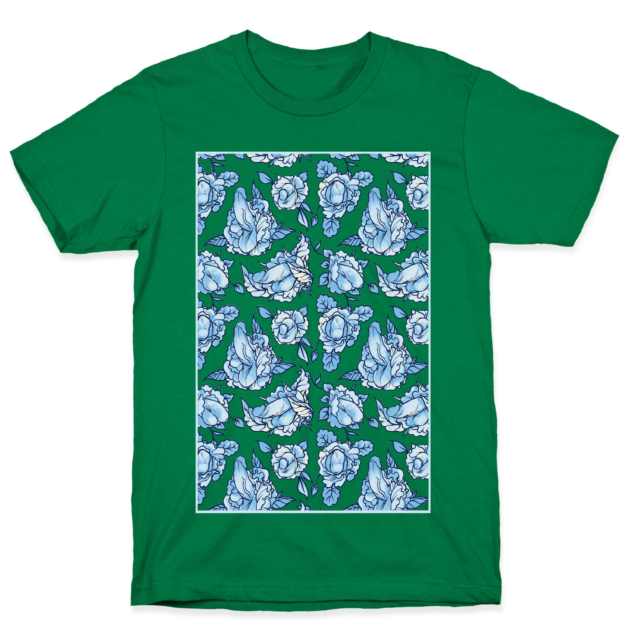 Floral Penis Pattern T-Shirt