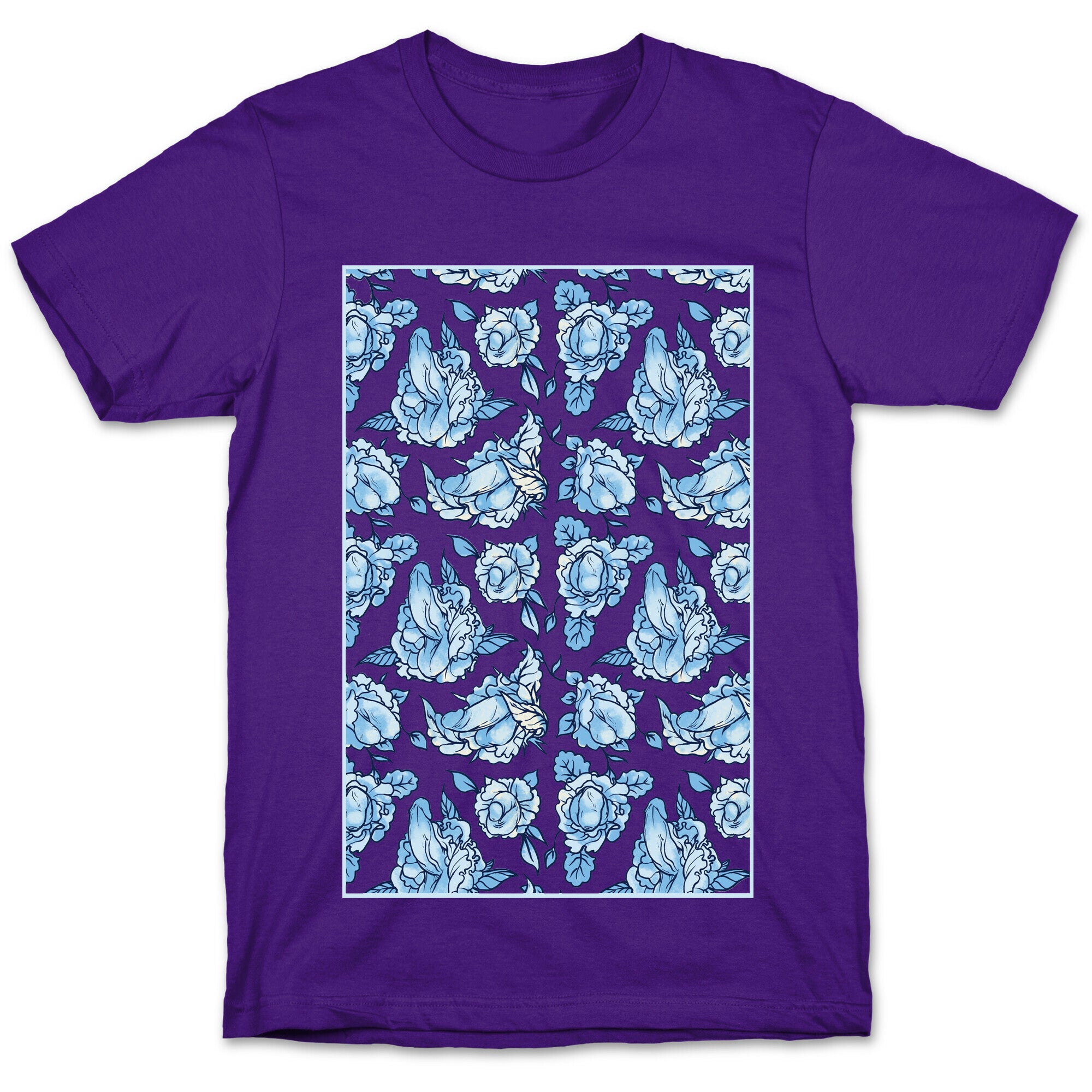 Floral Penis Pattern T-Shirt