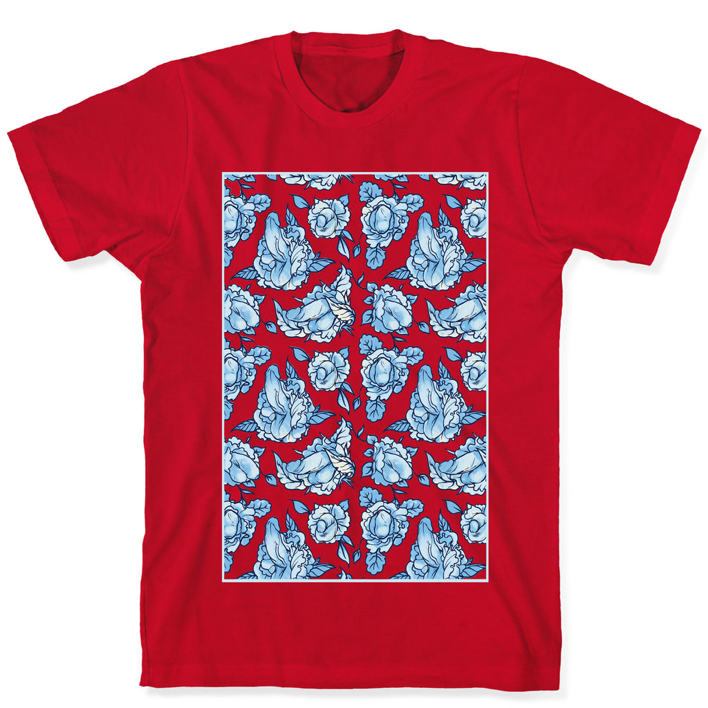 Floral Penis Pattern T-Shirt