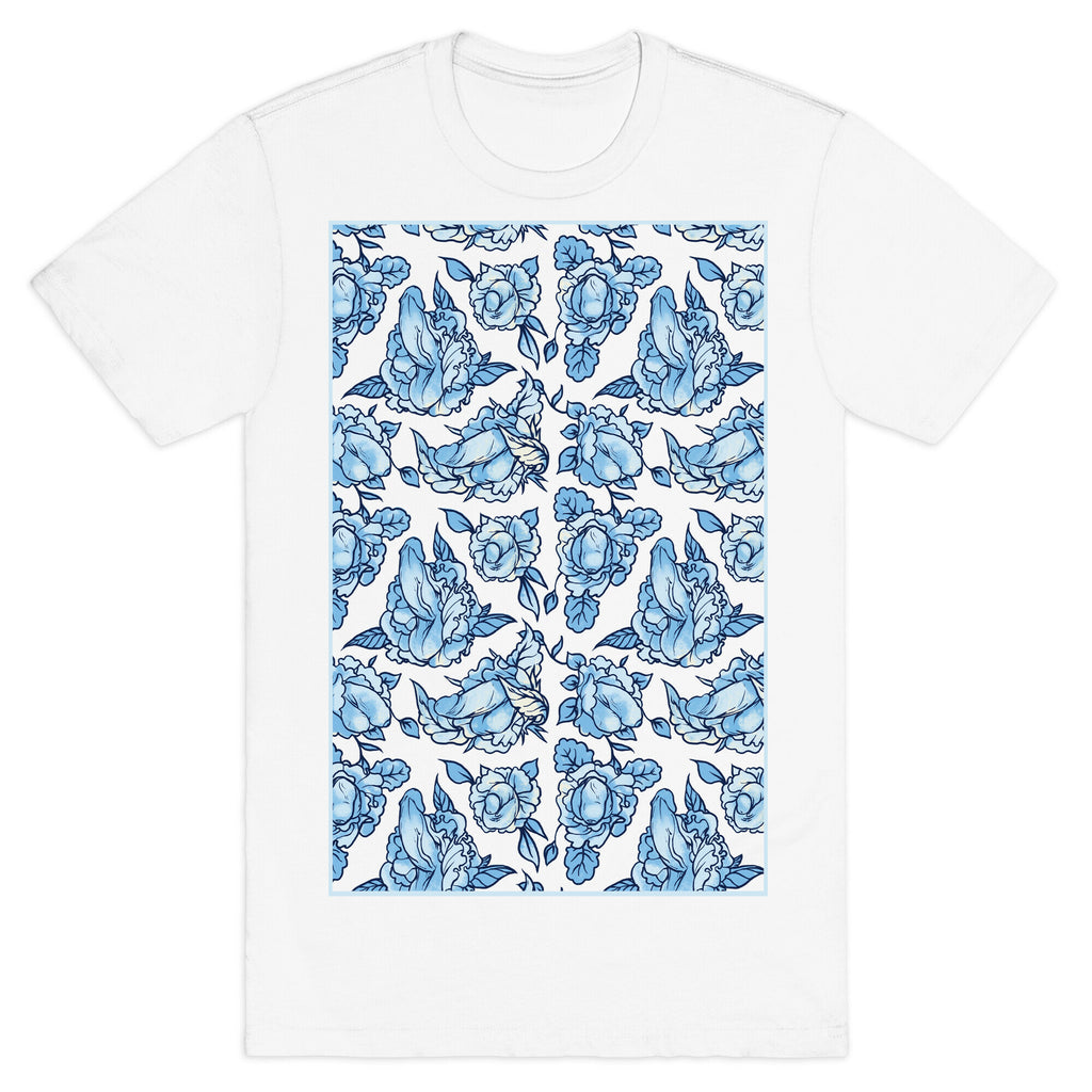 Floral Penis Pattern T-Shirt
