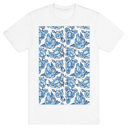 Floral Penis Pattern T-Shirt