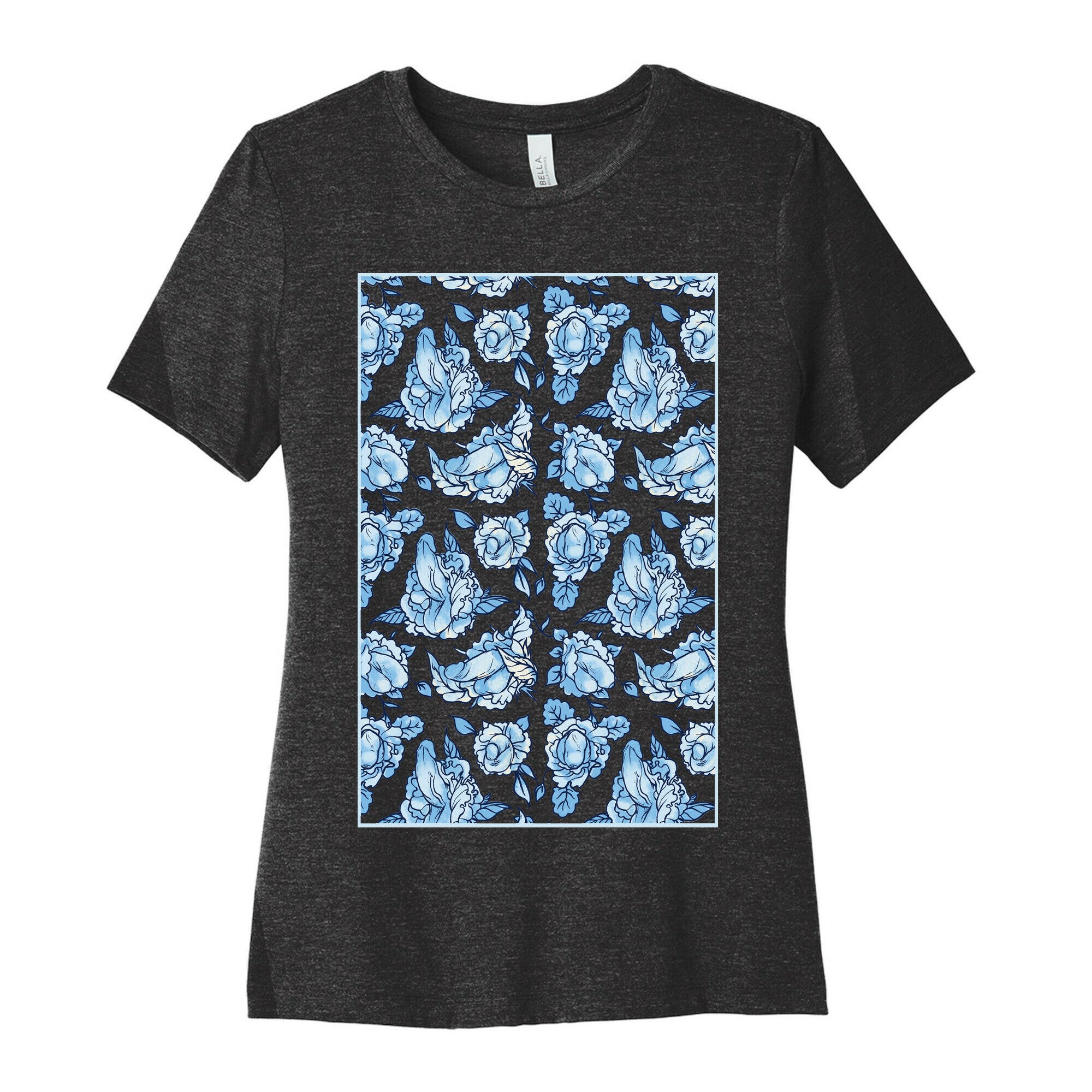 Floral Penis Pattern Women's Cotton Tee