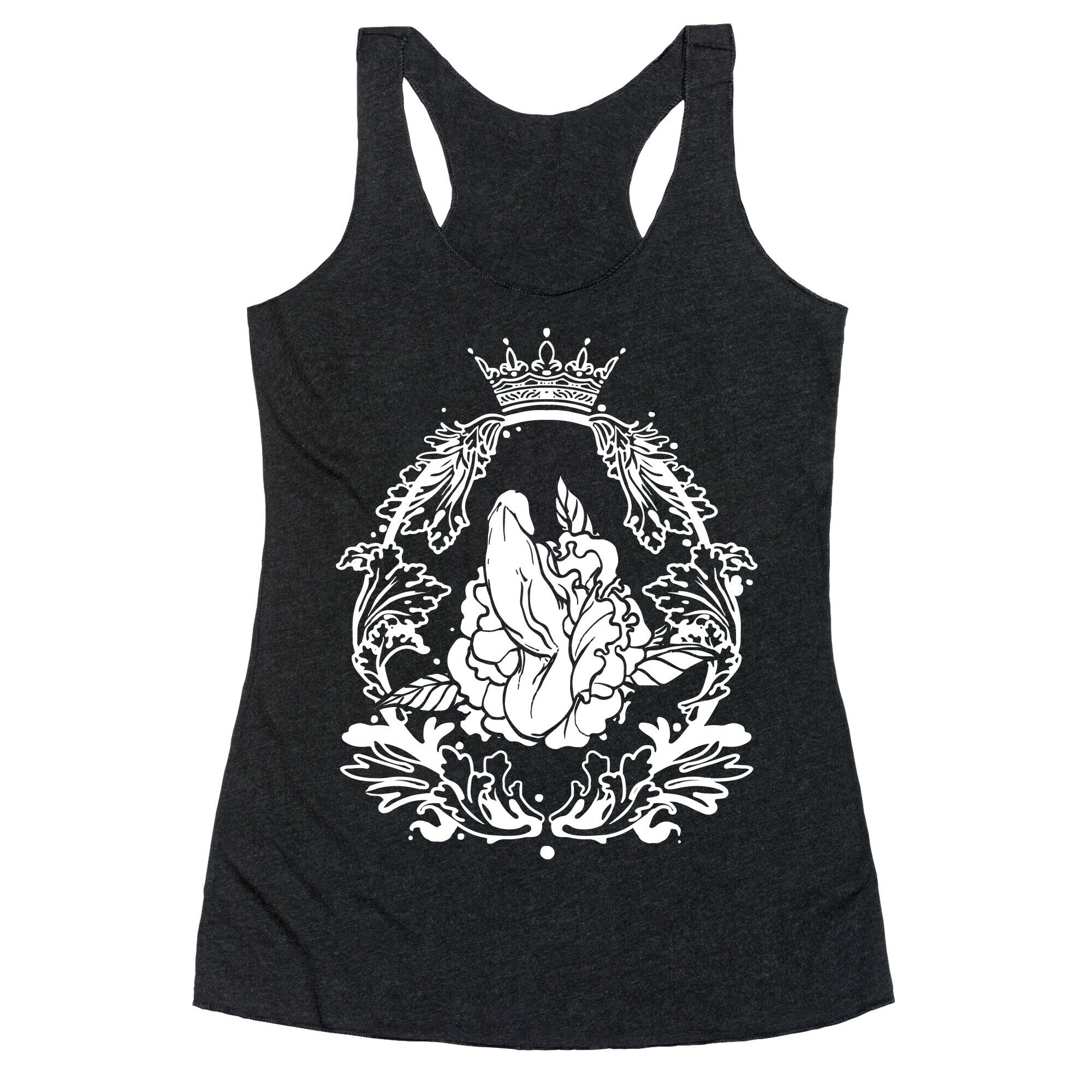 Floral Penis in Baroque Frame Racerback Tank