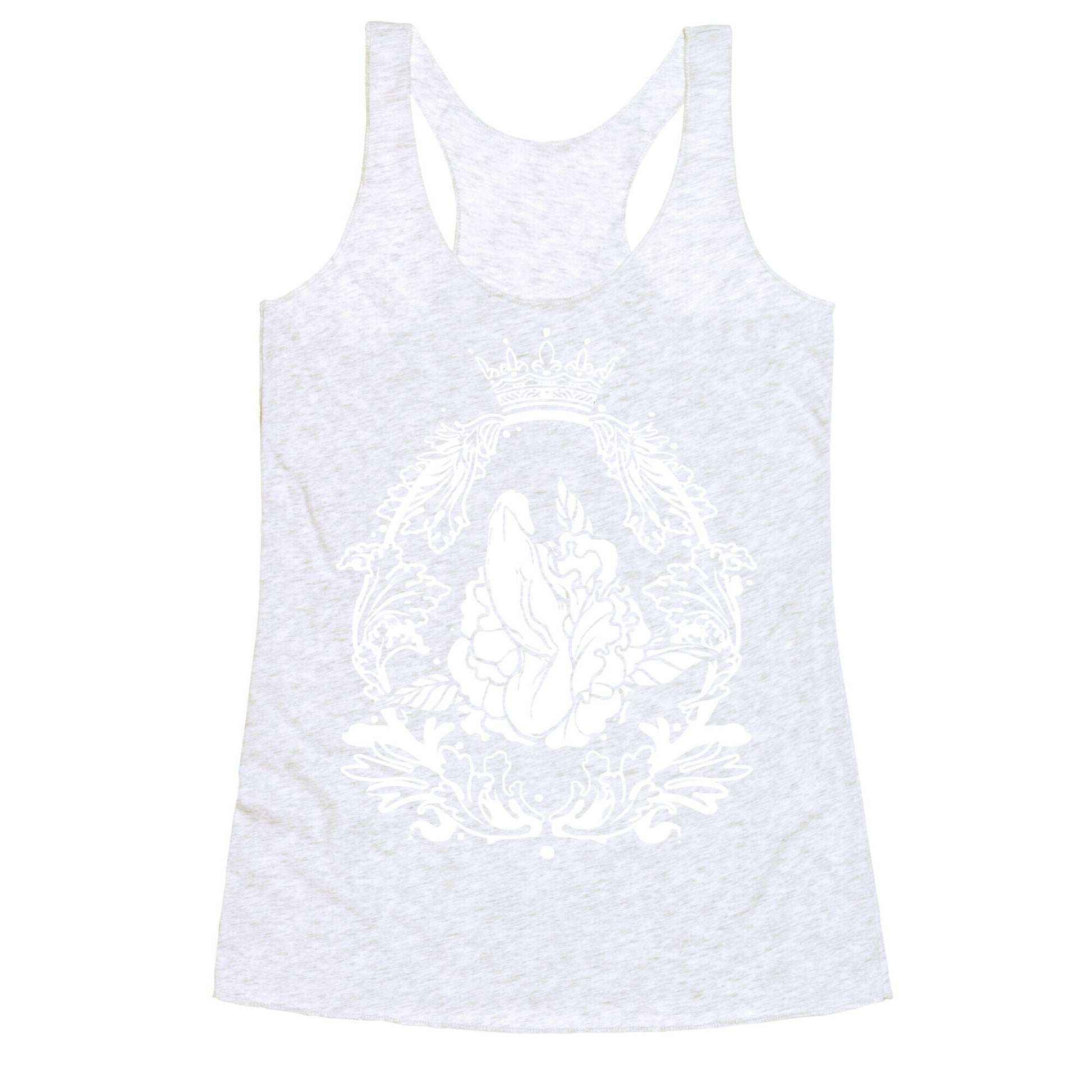 Floral Penis in Baroque Frame Racerback Tank